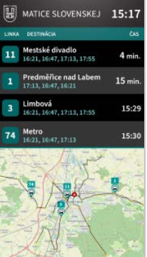 Odchody liniek na nástenke